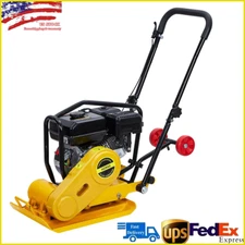 7HP Plate Compactor Rammer 212CC Gas Engine 5600 VPM Pavement Compactor Soil US