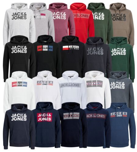 JACK & JONES Uomo Pullover con Cappuccio Corp Logo Diversi Colori M-XXL - Imagen 1 de 125