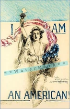 I Am An American 1941 To The Spirit Of America Vintage Poster Print Retro Style 