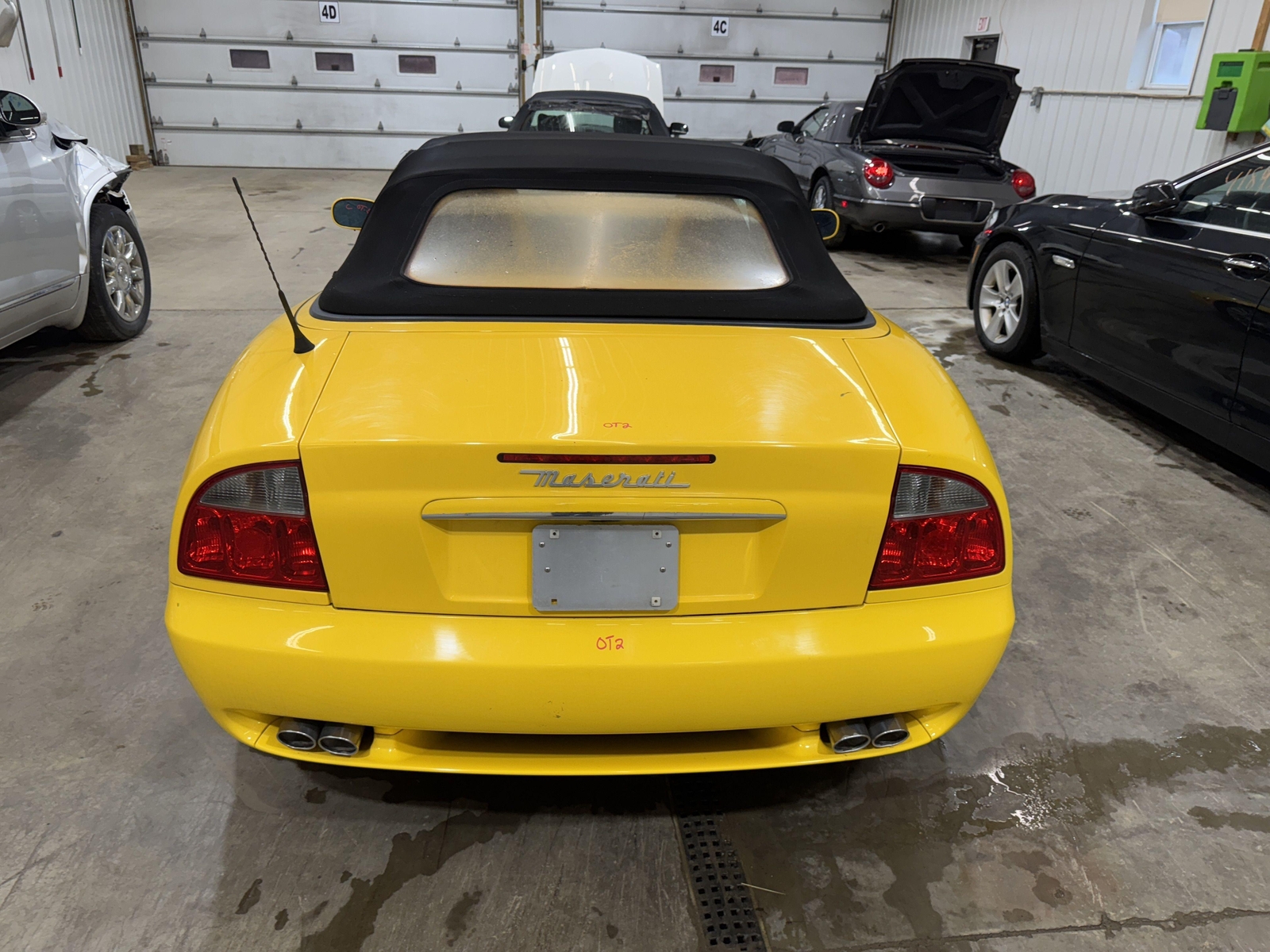 02-06 MASERATI SPYDER CAMBIOCORSA REAR TRUNK DECKLID LIFT GATE YELLOW 231246