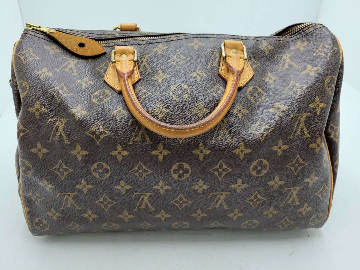 100% Genuine / Louis Vuitton / LV Hand Bag Speedy 35 Browns 
