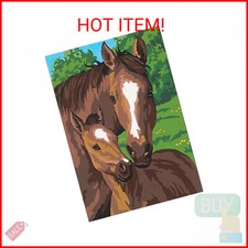 Dimensions Horse Family Paint by Numbers for Adults, 8'' x 10'', Pony  Mother