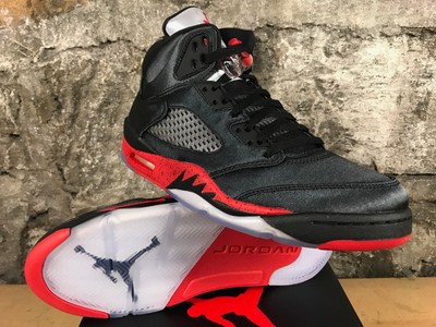 jordan retro 5 black university red
