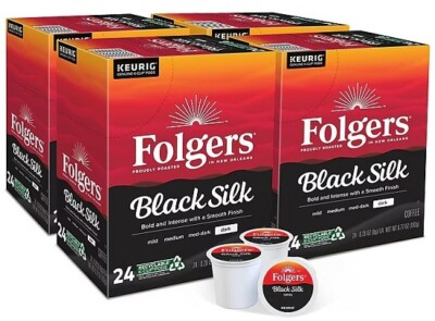 #ad Folgers Black Silk Coffee Dark roast 96 count. Free Shipping $33.00