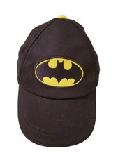 Batman Cap Kids Adjustable Black Bioworld Retro DC Comics Dark Knight VGUC