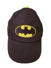 Batman Cap Kids Adjustable Black Bioworld Retro DC Comics Dark Knight VGUC