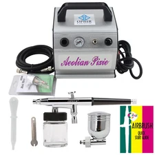 OPHIR Dual Action Airbrush Kit 7cc & 22cc Air Compressor Set Hobby Tattoo Nail
