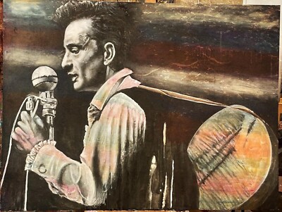 Original Acrylic Painting Of Johnny Cash