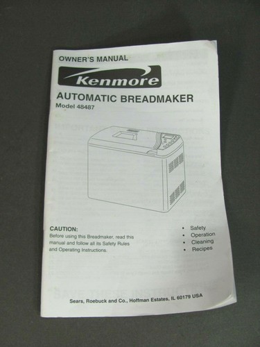 kenmore automatic bread maker manual