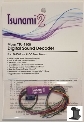 Soundtraxx ~ New 2026 ~ Tsunami 2 ~ TSU-1100 ALCO Diesel ~ Sound Decoder ~885003