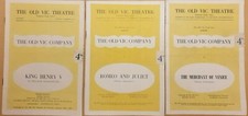 1951/52 3x Old Vic Vintage Shakespeare Romeo&amp;Juliet HenryV Merchant V Jaeger ads