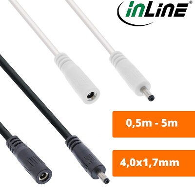 DC Verlängerung Buchse Stecker 4,0x1,7mm Weiß Schwarz 0,5m - 5m Amazon Echo Dot