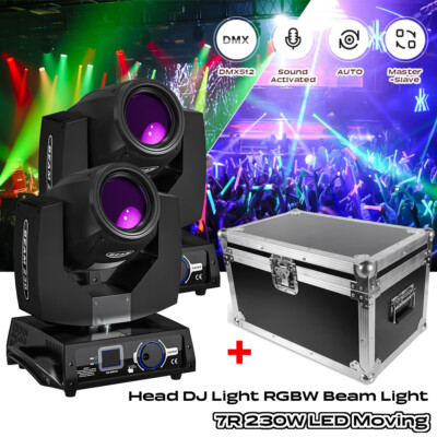 2x 230W Sharpy 7R LED 17 Gobo 16 Prisma Strahl DMX Moving Head DJ Halloween Show