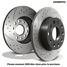 REAR GROOVED DRILLED 256MM BRAKE DISCS FOR VW GOLF MK5 MK6 GTI 1.9 2.0 TDI FSI