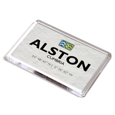 FRIDGE MAGNET - Alston, Cumbria - Lat/Long NY7146