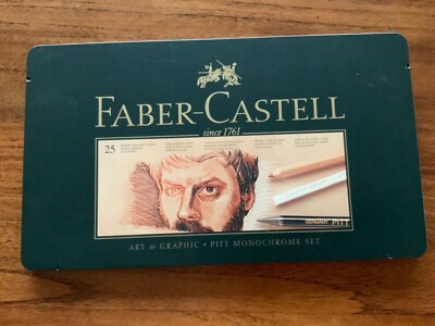   Faber-Castell PITT Monochrome Set Art & Graphic 25 Künstlerstifte und Kreiden
