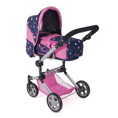 Bayer Chic 2000 Kombi-Puppenwagen JARA Butterfly navy-pink NEU