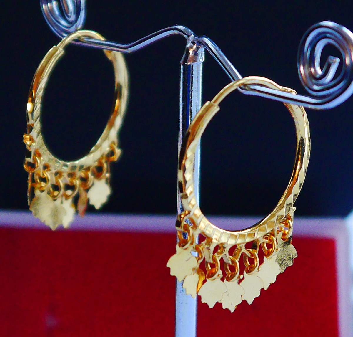 22 ct gold plated Hoop Earring Indian Asian ethnic Fashion jewelry