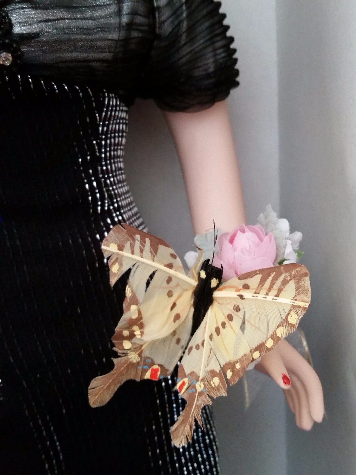 Butterfly Kisses Porcelain Doll in Black Dress eBay