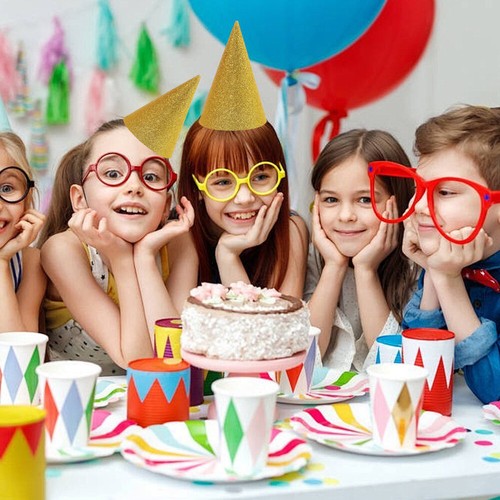 12PCS Glitter Cone Party Hats Triangle Birthday Hats for Kids and Adults Party - 第 4/12 張圖片