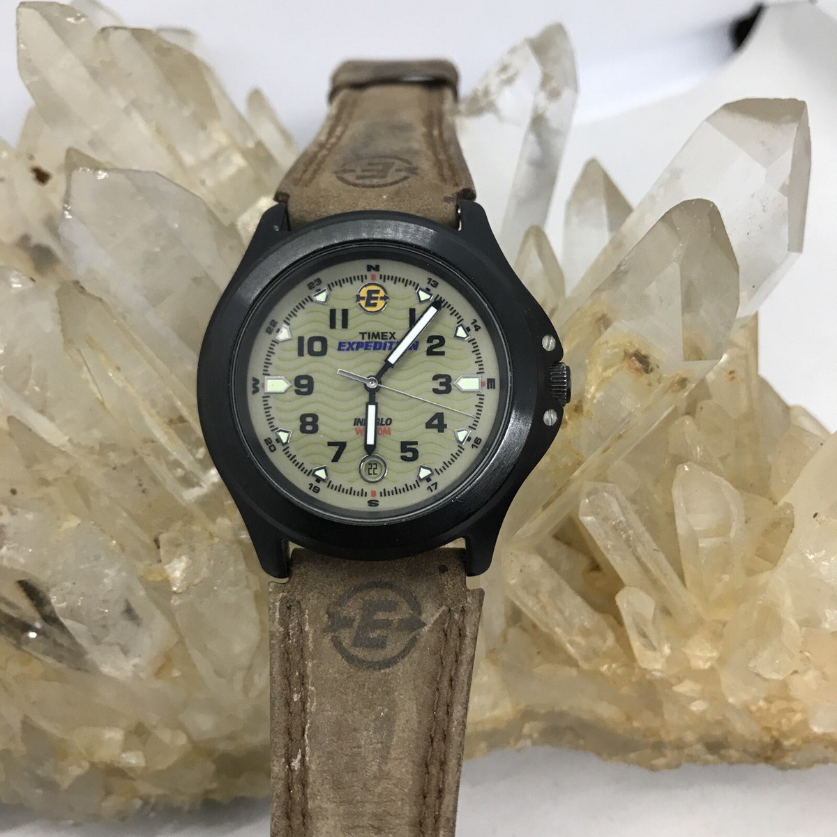 Vintage Timex Expedition Indiglo Mens Watch 37mm Analog Digital New Battery Timex Expedition Mens Watch 37mm White Dial Indiglo Ana-Digi  main image 4