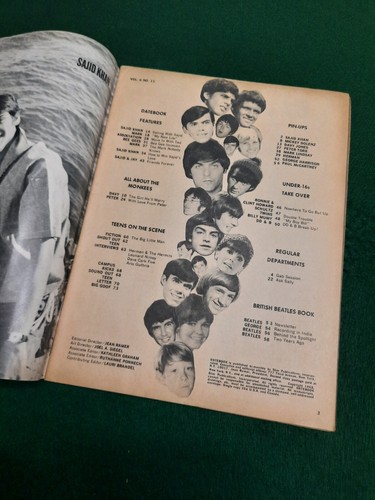 1968 SEPTEMBER TEEN DATE BOOK MAGAZINE COVER Davy Jones - Picture 2 of 6