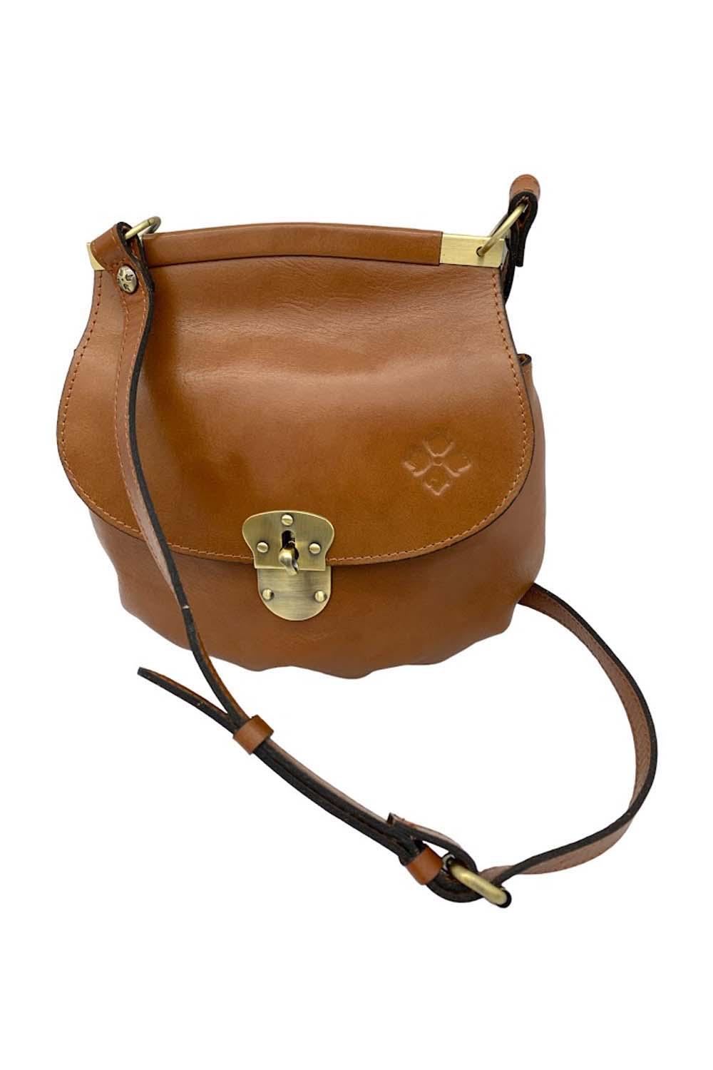 Patricia Nash Leather Crossbody Tan Gem