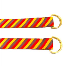 2 Brooks Brothers Adjustable Youth Belts, Classic Preppy Stripes, Large Medium