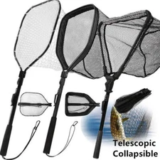 Collapsible Fishing Landing Net with Telescoping Pole Handle Extend to 190cm 100