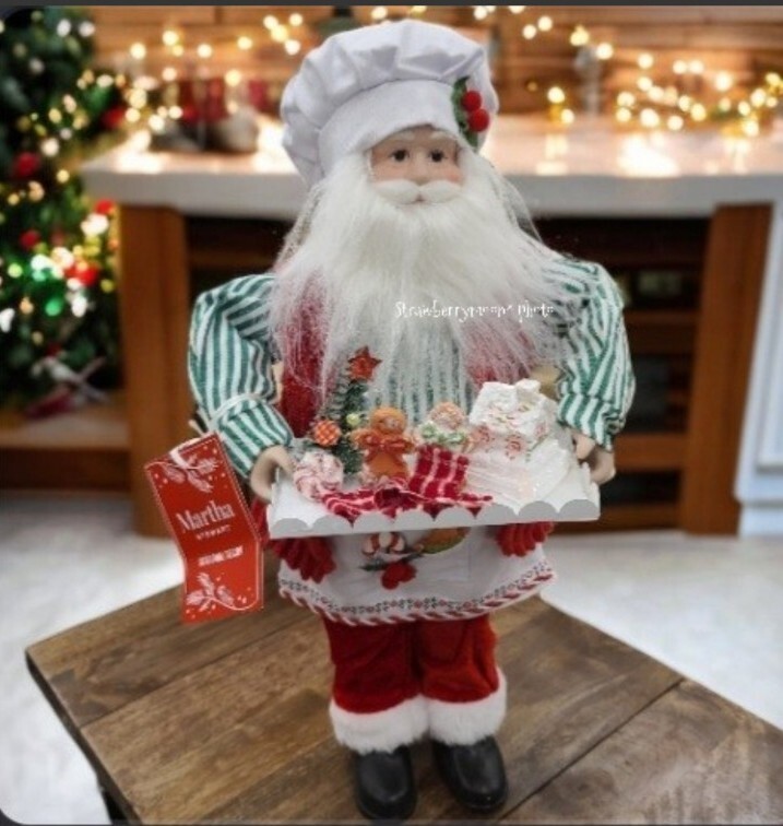 Martha Stewart Porcelain Santa Figure Gingerbread Peppermint