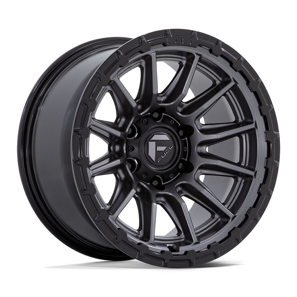 Image of 22 Inch Gray Black Wheels Rims Fuel Piston FC866 RAM 1500 Truck 6x5.5 Lug 22x10