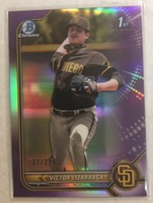 2022 Bowman Chrome Victor Lizarraga 1st Purple #d 237/250