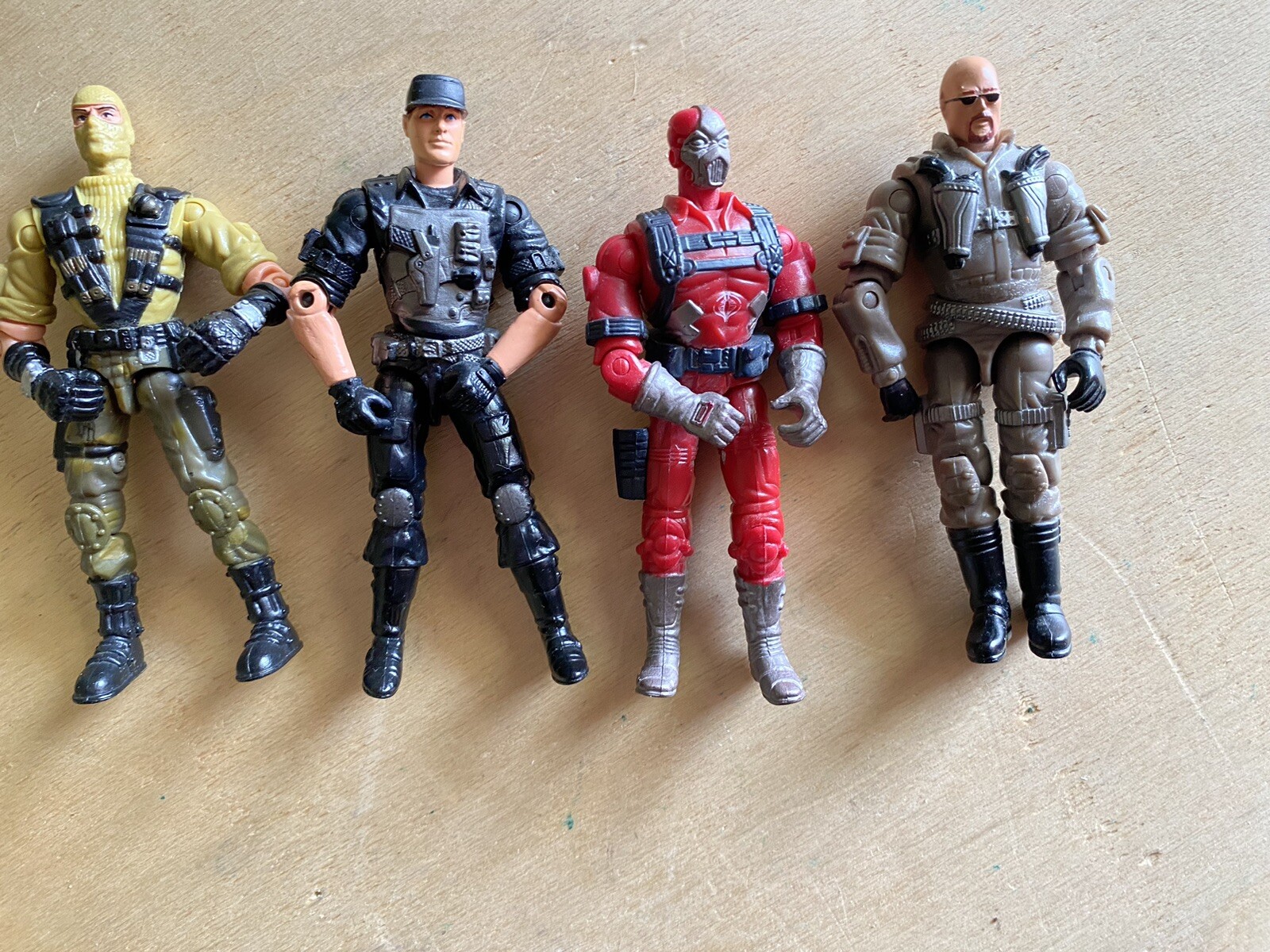 4 Early 2000&rsquo;s G.I. Joe 3. 75&rdquo; Action Figures. Hasbro. Free Shipping!