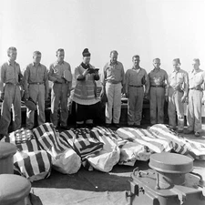 WW2 WWII Photo World War Two /  US Navy Burial at Sea 1944 Pacific