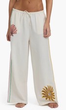 Billabong Wave Haze wide leg pant - Linen Pants Boho Boardwalk Sz Large