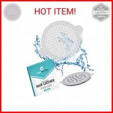 25 Pack Disposable Shower Drain Hair Catcher Mesh Stickers - Peel Stick Drain