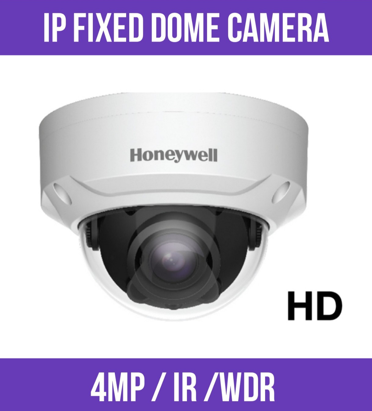 Honeywell Video IP Fixed Vandal Dome Camera 4MP/IR/WDR/2.7-1