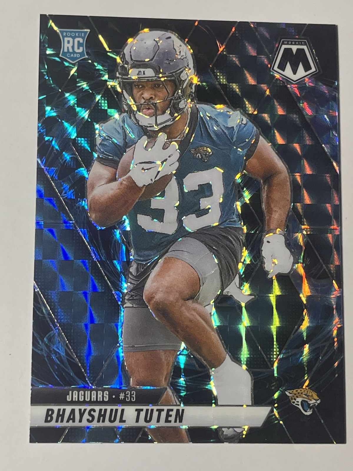 2025 Mosaic Genesis Bhayshul Tuten RC Case Hit #385 Jacksonville Jaguars