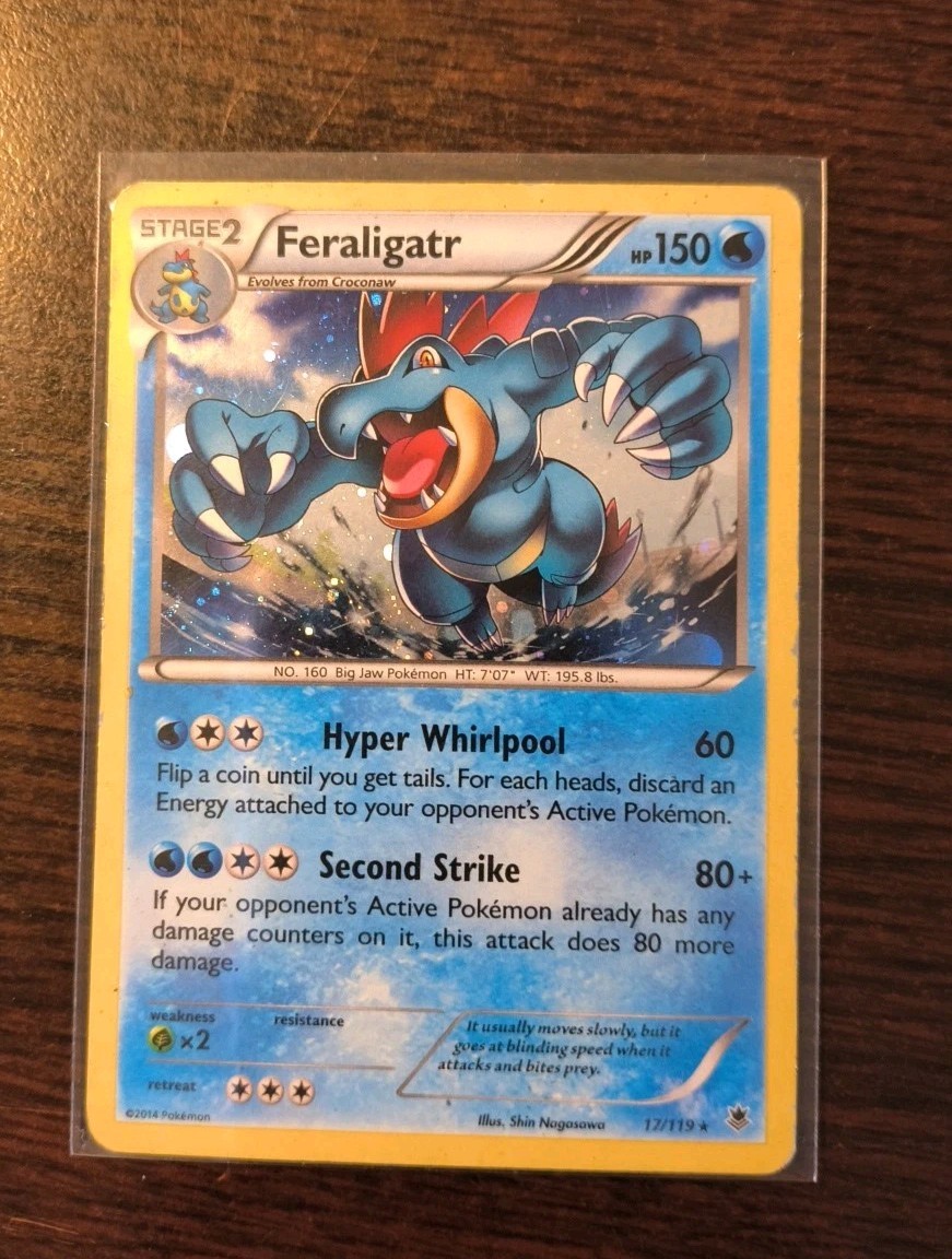 Pokémon TCG - Feraligatr 17/119 - Vintage Holo Rare - Phantom Forces - LP