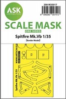 Spitfire Mk.Vb One-Sided Express Fit Painting Mask For Border Model / 1:35