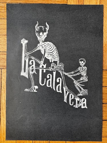 José Guadalupe Posada La Calavera Mexican Woodblock Print 9 x 12