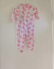 Vintage 12 Month One Piece Pajamas with Feet Long Sleeves