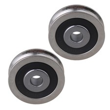 2 PCS Steel Cable U-Shape Groove Wheel Bearing Pulley 6x30x8mm 782 LBS
