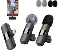 3 In 1 Wireless Clip on Microphone With One Touch Recording USB Type C