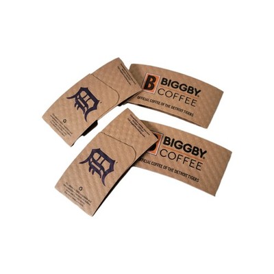 Detroit Tigers Biggby Coffee Disposable Cup Sleeves Set Of 4 Hot Cold Cardboard