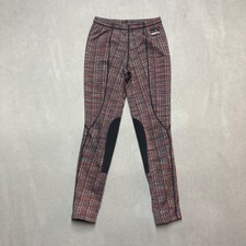 Kerrits Riding Tights Girls M Multicolor Drawstring Waist Knee Patch Leggings