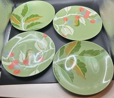 Set 4 Habitat Sanderson National Trust Plates Green Botanical 20cm