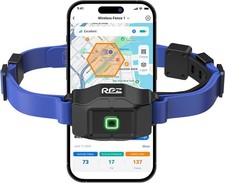 RPZ GPS Wireless Dog Fence Collar App Training Collar Waterproof Blue