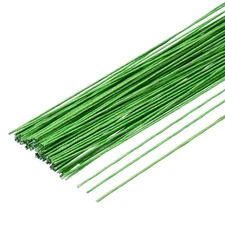 100pcs Green Floral Wire Stems Bendable 0.7mm 22 Gauge Florist Wire for Flower