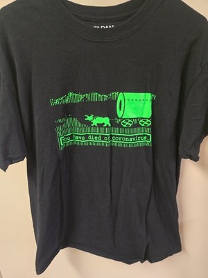 Oregon Trail Parody T-shirt Coronavirus Gildan Brand Black Size Large (G63)
